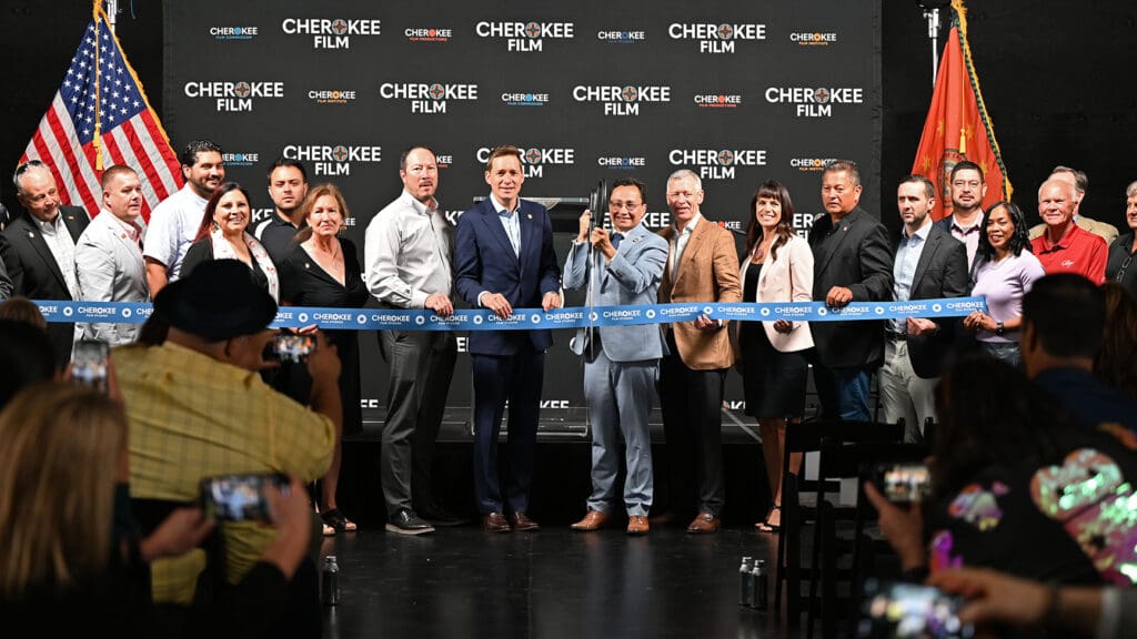 Ribbon Cutting Cherokee Film Studios